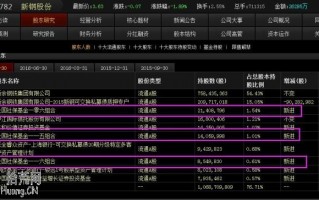 图解怎样狙击十大股东列表社保基金多仓持股的股票